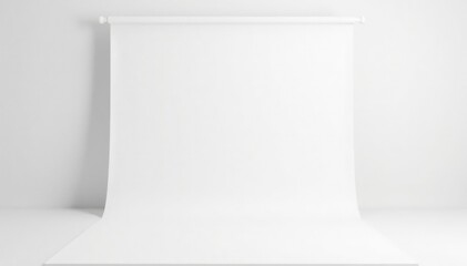 Fototapeta premium Pure white seamless backdrop, ideal for product photography , empty, spotless, uniform