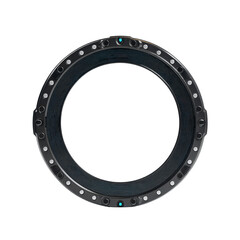Obraz premium Futuristic Circular Portal Frame with Glowing Lights - Sci-Fi Technology Interface