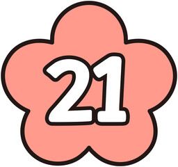Cute Flower Shape Number 21

