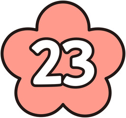 Cute Flower Shape Number 23

