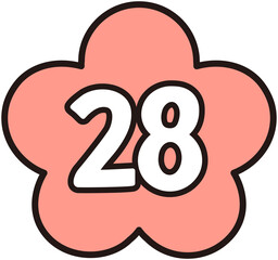 Cute Flower Shape Number 28

