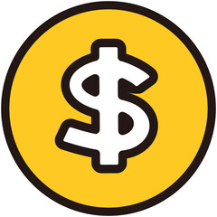 Round Shape Money symbol