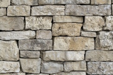 Fototapeta premium Close-up view of a textured stone wall.