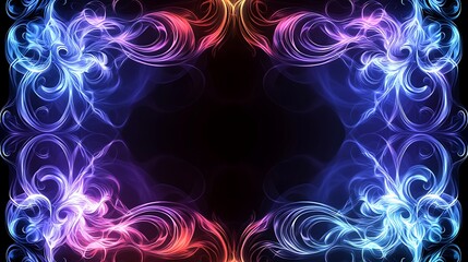 Colorful abstract smoke frame design