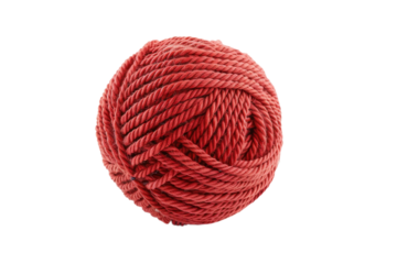 Red Knit Yarn Ball for Craft Projects