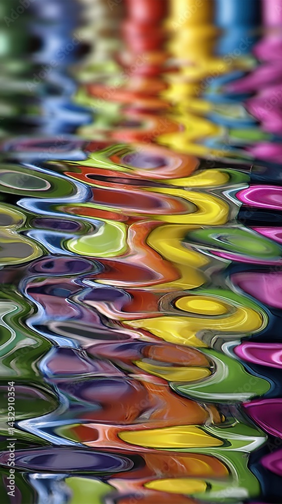 Poster vibrant abstract colorful background with fluid shapes and dynamic motion creating a playful and art