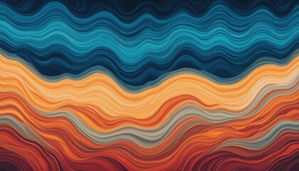 Fototapeta premium Vibrant abstract waves of color digital art modern aesthetic creative design close-up visual harmony for seo impact