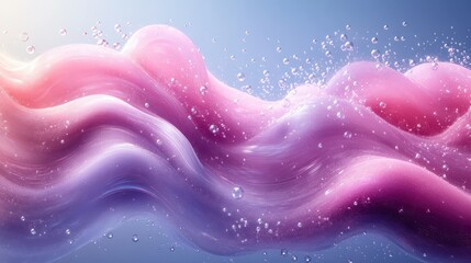 Obraz premium Pink Purple Liquid Wave Flow.