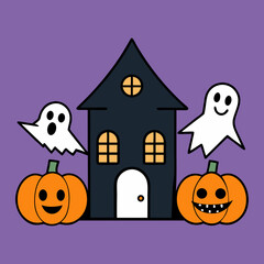 halloween background with pumpkin