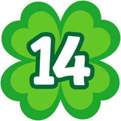 Four Leaf Clover Shape Number 14
