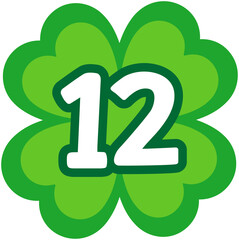 Four Leaf Clover Shape Number 12
