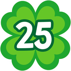 Four Leaf Clover Shape Number 25
