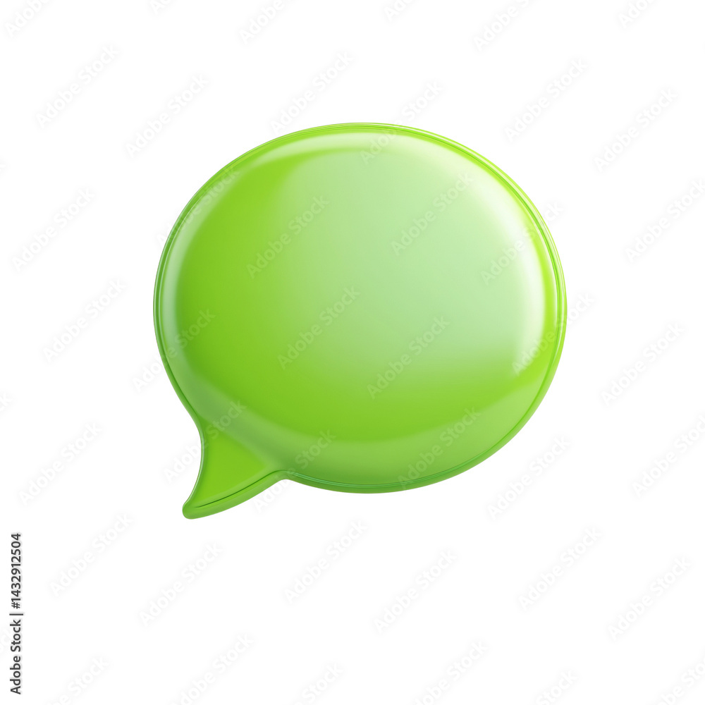 Poster luminous lime communication bubble on a clean backdrop offering clarity and vibrancy