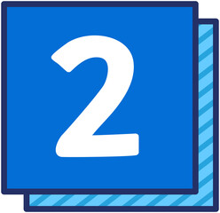 Blue Square Number 2
