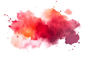 Red ink splatter on a transparent background PNG