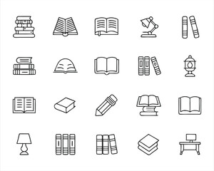 Library icon set
