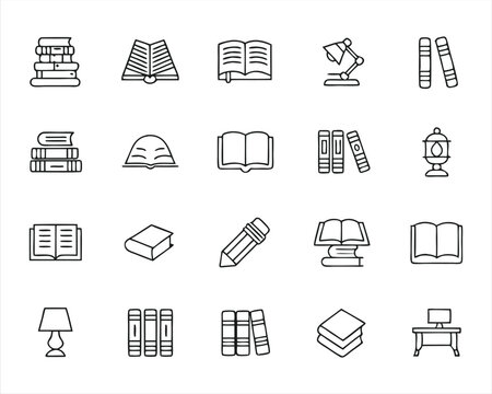 Library icon set