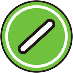 Green calendar date slash