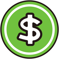 green money symbol $ 