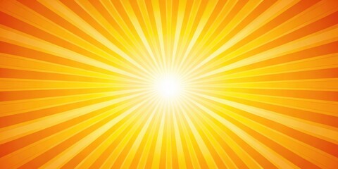 Obraz premium Warm sunshine radiates through a vibrant yellow and orange sunburst pattern