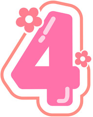 Spring Style Pink Number 4
