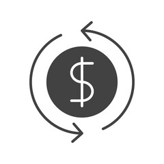 Cash Flow icon vector image. Suitable for mobile apps, web apps and print media.