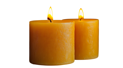 Candlelight, isolated on white background