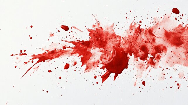 Abstract Real Blood Stains Splashes Isolated
