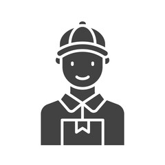 Delivery Man icon vector image. Suitable for mobile apps, web apps and print media.