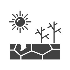Drought icon vector image. Suitable for mobile apps, web apps and print media.
