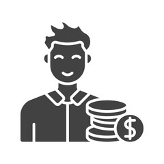 Economist icon vector image. Suitable for mobile apps, web apps and print media.