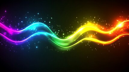 Obraz premium Colorful abstract wave design (5)