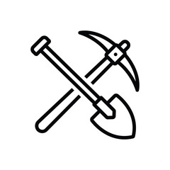 Black line icon for tools