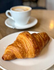 croissant in a coffee shop