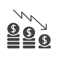 Loss icon vector image. Suitable for mobile apps, web apps and print media.