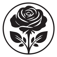 "Vector Set of Black Rose Silhouettes – Floral Graphic Elements for Tattoo, Gothic, and Romantic Design"