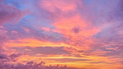 Obraz premium Fiery Beach Sunset Reflection