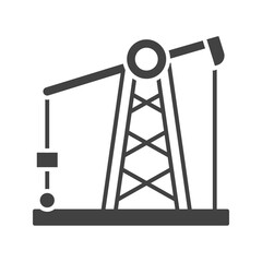Pump Jack icon vector image. Suitable for mobile apps, web apps and print media.