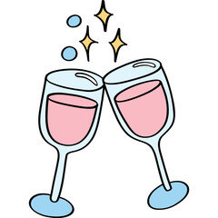 two glasses of champagne