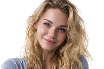 Naklejka premium Smiling Blonde Woman Portrait
