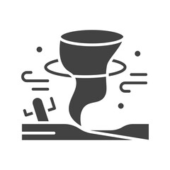 Sandstorm icon vector image. Suitable for mobile apps, web apps and print media.