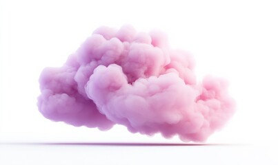 Pink cloud isolated