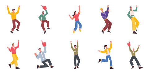 People Celebrating Set