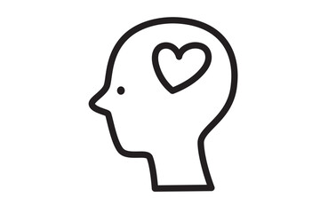 横から見た顔のアイコン　いろいろな感情