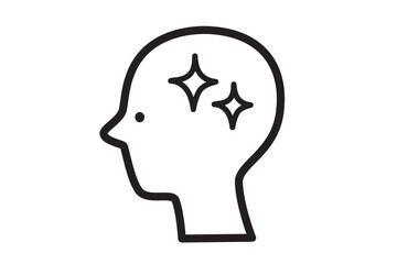 横から見た顔のアイコン　いろいろな感情