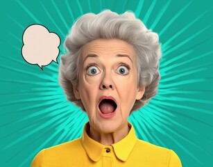 Surprised older woman