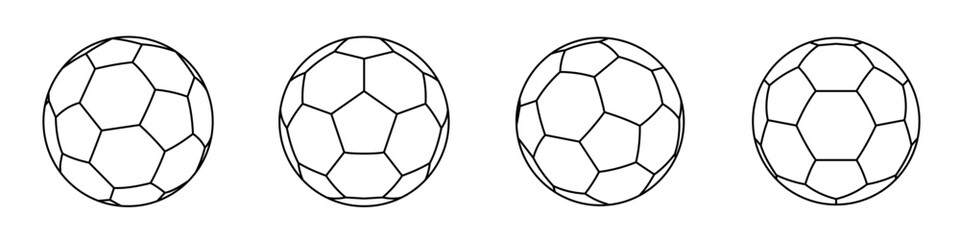 Naklejka premium Football icon. Soccer ball icon line