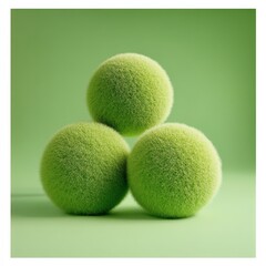 Three fuzzy green spheres