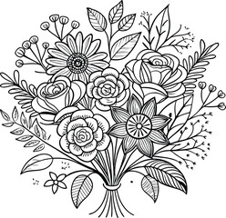 Abstract vector floral design 