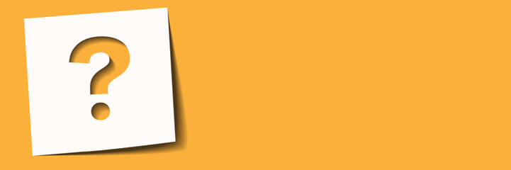 Question symbol cutout paper for solution, quiz, test, knowledge, survey, decision, support, faq, interrogation, information vector